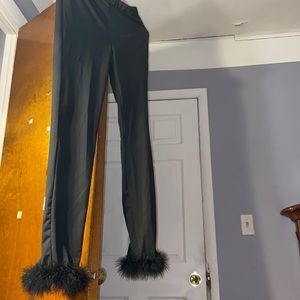 Fashion nova leggings with faux feather